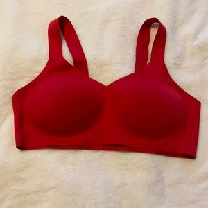 Red Seamless Sports Bra